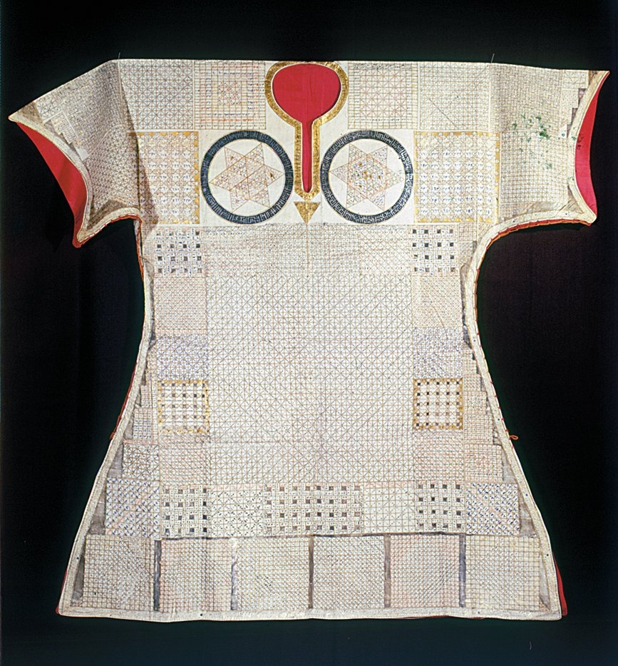 Şehzade Selim (II) için Derviş Ahmed b. Süleyman tarafından 972 (1564-65) yılında hazırlanan şifa gömleği (TSM, Envanter nr. 13/1133)