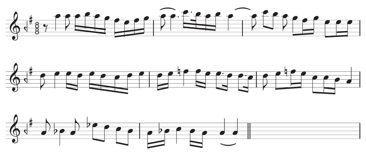 Muhayyer-kürdî makamı seyir örneği