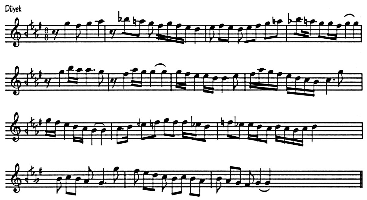 Hicazkâr makamı seyir örneği