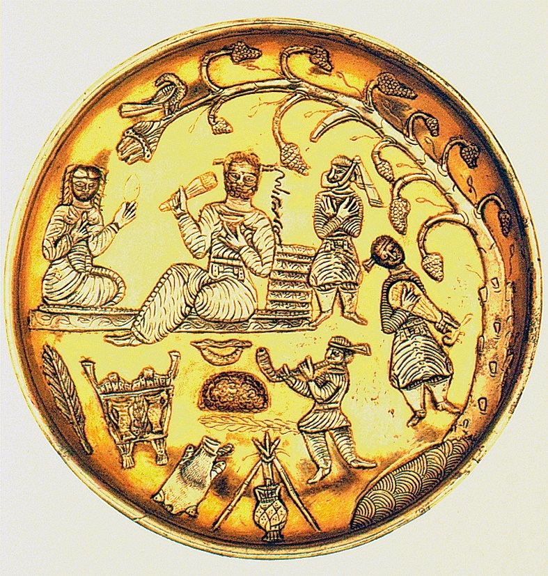 Sâsânîler dönemine ait altın tepsi (British Museum)