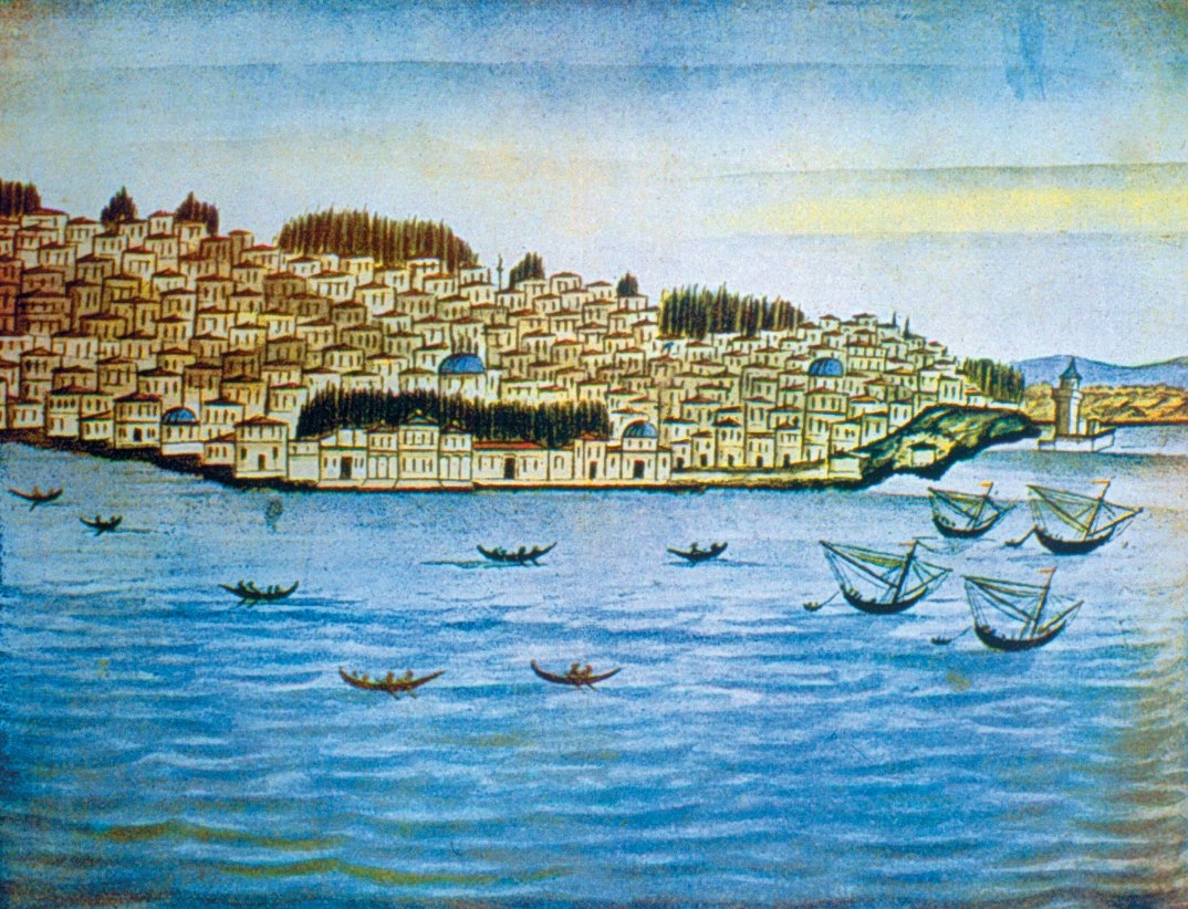 Bozoklu Osman Şâkir’in Musavver İran Sefâretnâmesi’nde XIX. yüzyılın başlarında Üsküdar’ı gösteren resim (Millet Ktp., Ali Emîrî Efendi, Tarih, nr. 822)