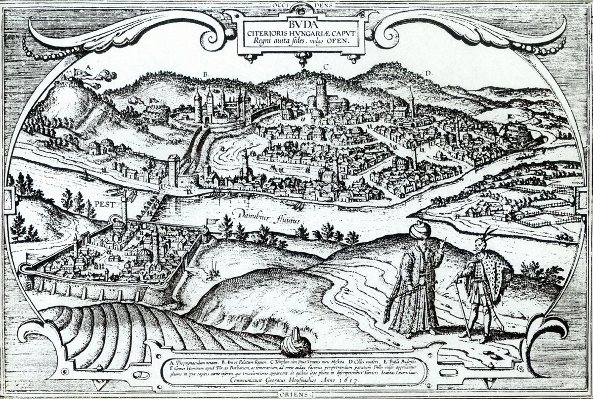 G. Houfnagel’in 1617’de Buda ve Peşte’yi gösteren bir gravürü (Ayverdi, Avrupa’da Osmanlı Mi‘mârî Eserleri: Romanya, Macaristan, I, rs. 11)