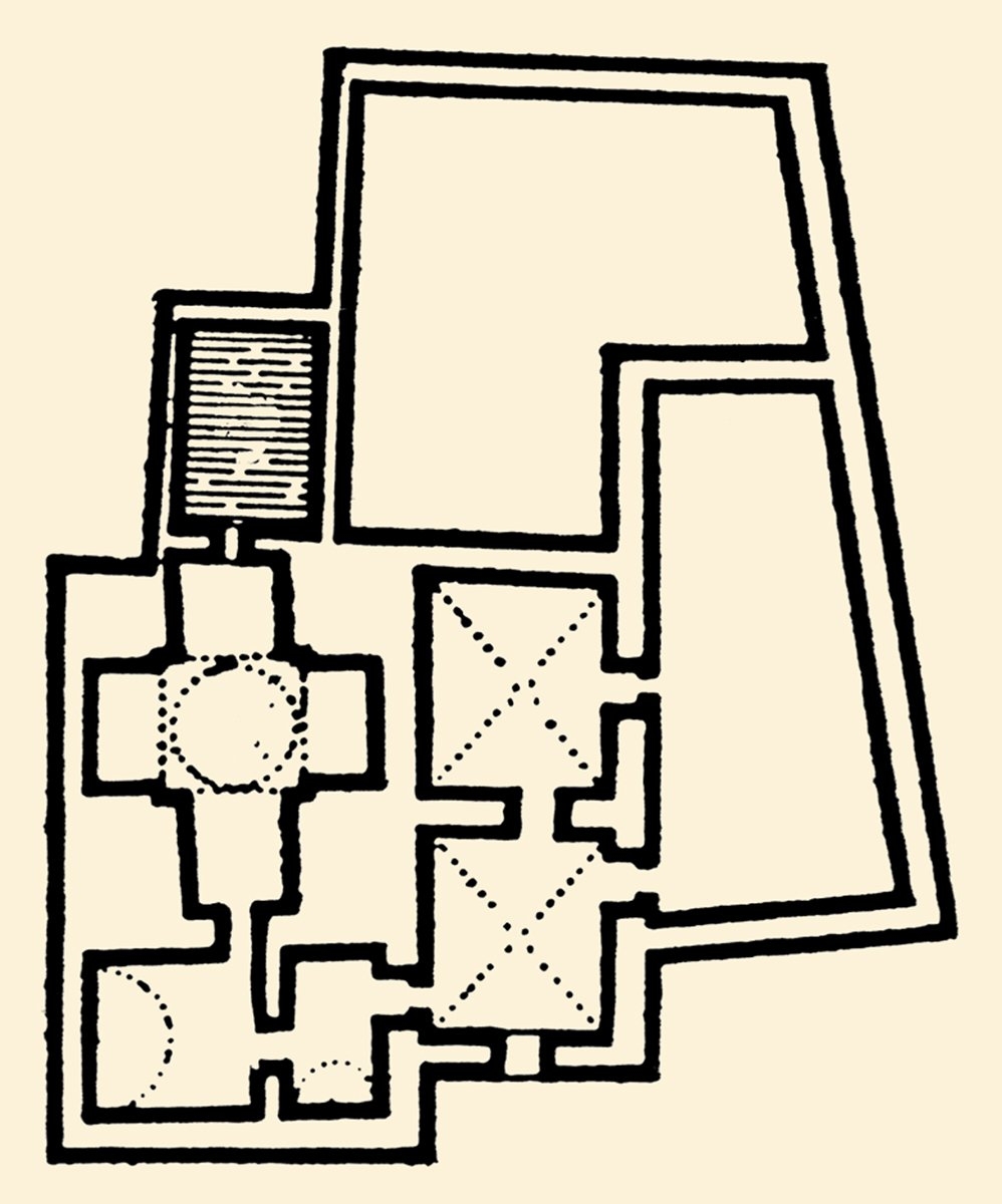 Emevîler dönemine ait olduğu ileri sürülen Abde Hamamı’nın planı