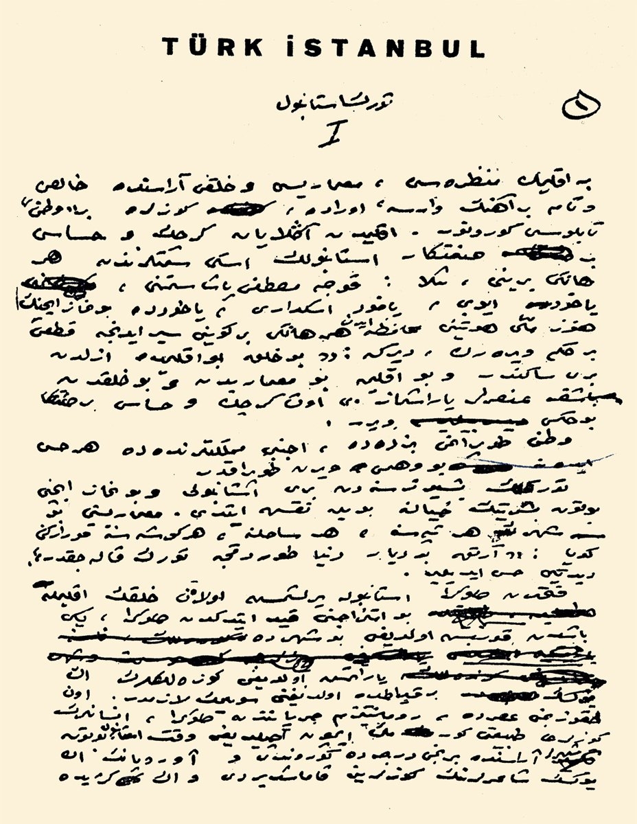 Yahya Kemal’in el yazısı ile Aziz İstanbul’un ilk makalesi olan “Türk İstanbul”