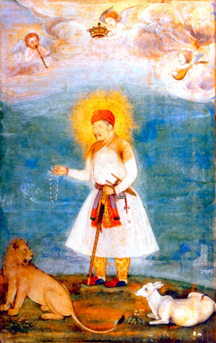 Ekber Şah’ı tasvir eden bir minyatür (A. Okada, Imperial Mughal Painters, Paris 1992, s. 447)