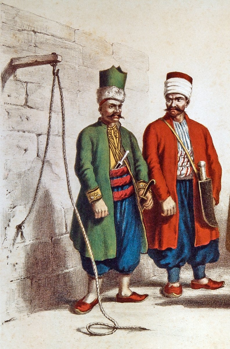 Cellât ve cellâtbaşı (Ârif Mehmed Paşa, Mecmûa-i Tesâvîr-i Osmâniyye, İstanbul 1279, lv. XIV)