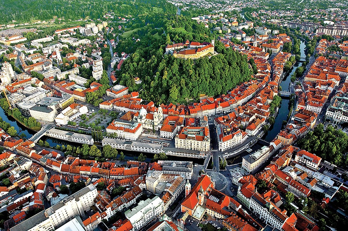 Slovenya’nın başşehri Ljubljana’dan bir görünüş