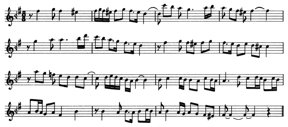 Eviç makamı seyir örneği