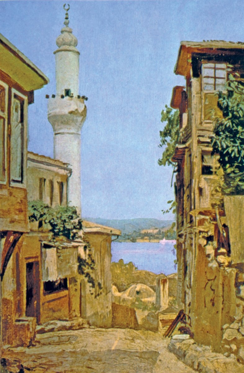 Ali Rızâ Bey’in “İstanbul’da bir sokak” adlı yağlı boya tablosu (İstanbul Resim ve Heykel Müzesi)