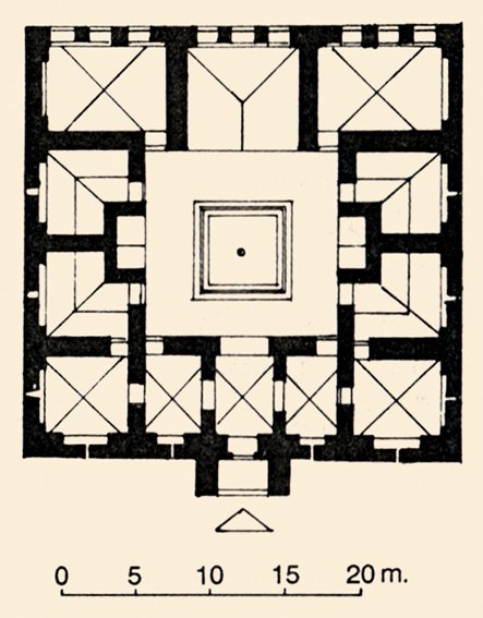 Dımaşk’ta 1248’de tesis edilenKaymerî Bîmâristanı’nın planı