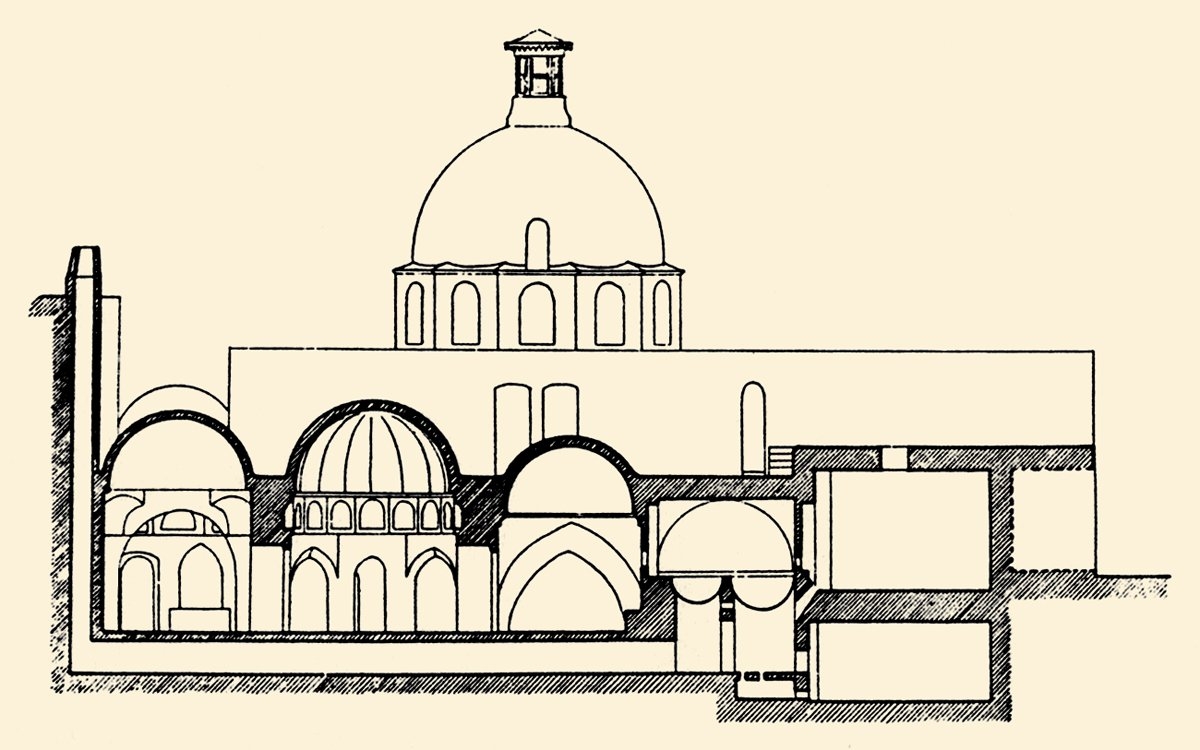 Büzûriye Hamamı’nın kesiti