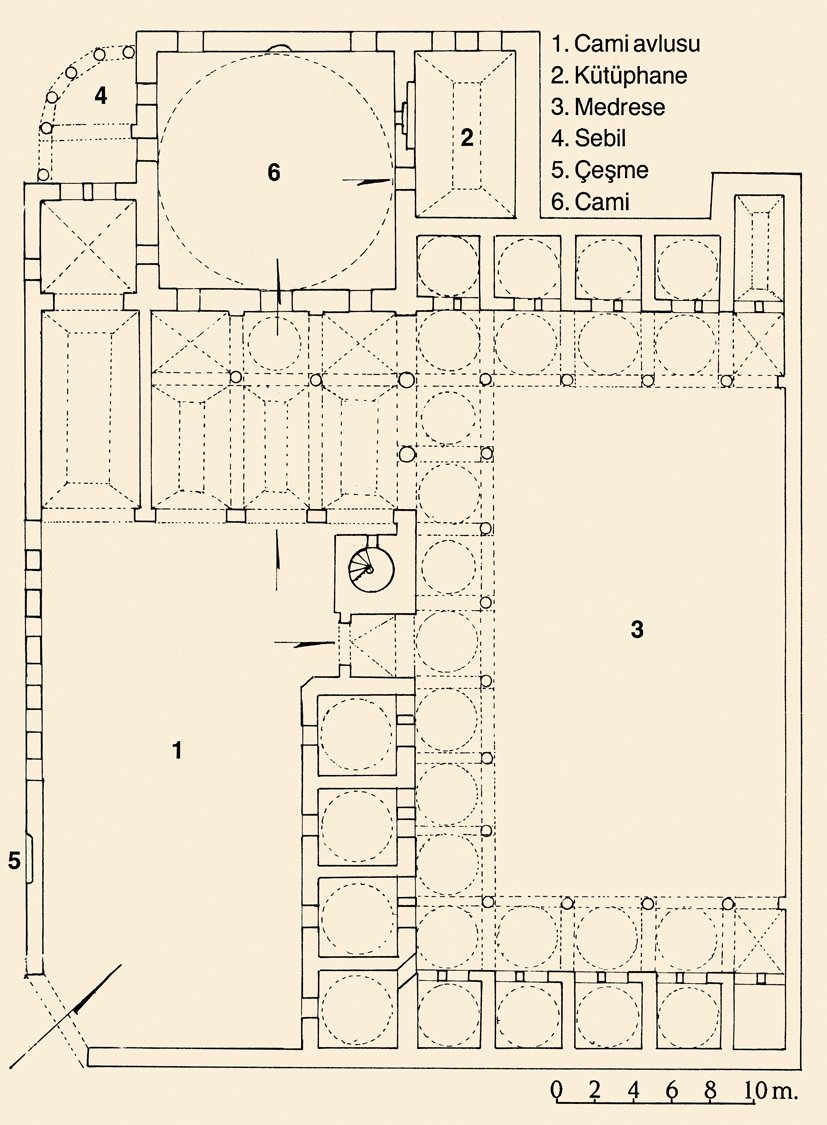 Beşir Ağa Külliyesi’nin planı (Süleyman Aslan’dan)