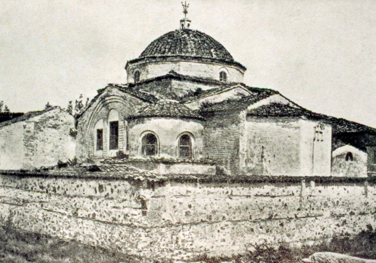 Koimesis Kilisesi’nin yıkılmadan önce çekilenbir fotoğrafı