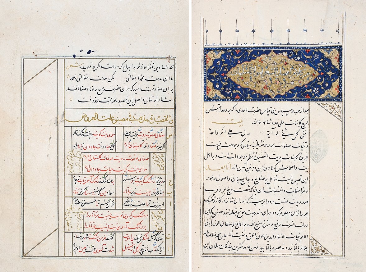 Selmân-ı Sâvecî divanının ilk iki sayfası(Süleymaniye Ktp., Fâtih, nr. 3827)