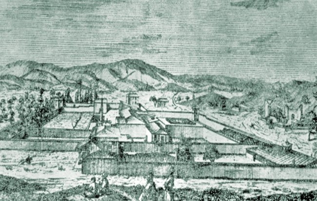 Âzadlu Baruthânesi’nin XVIII. yüzyıl sonlarındaki durumunu gösteren bir gravür (Mahmud Râif Efendi’den)