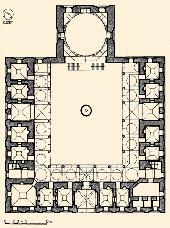 Yeşilcami Külliyesi Medresesi’nin planı