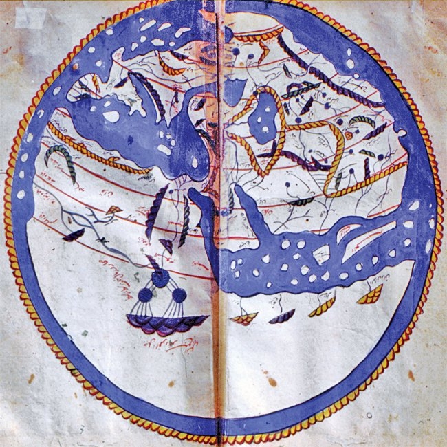 İdrîsî’nin Kitâbü Nüzheti’l-müştâḳ adlıeserindeki dünya haritası(Köprülü Ktp., nr. 955, vr. 2b-3a)