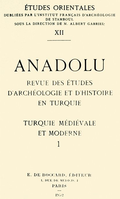 Anadolu dergisinin iç kapağı