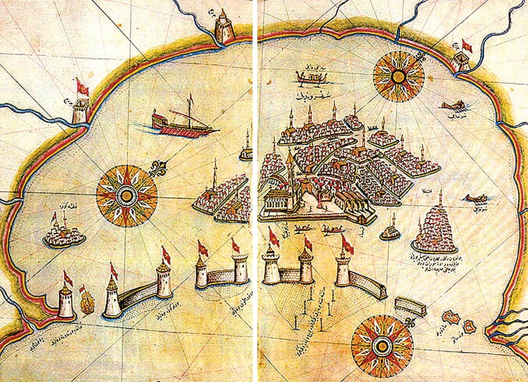 Pîrî Reis’in Kitâb-ı Bahriyye adlı eserinde Venedik şehrini gösteren harita (Süleymaniye Ktp., Ayasofya, nr. 3161, vr. 17b-18a)
