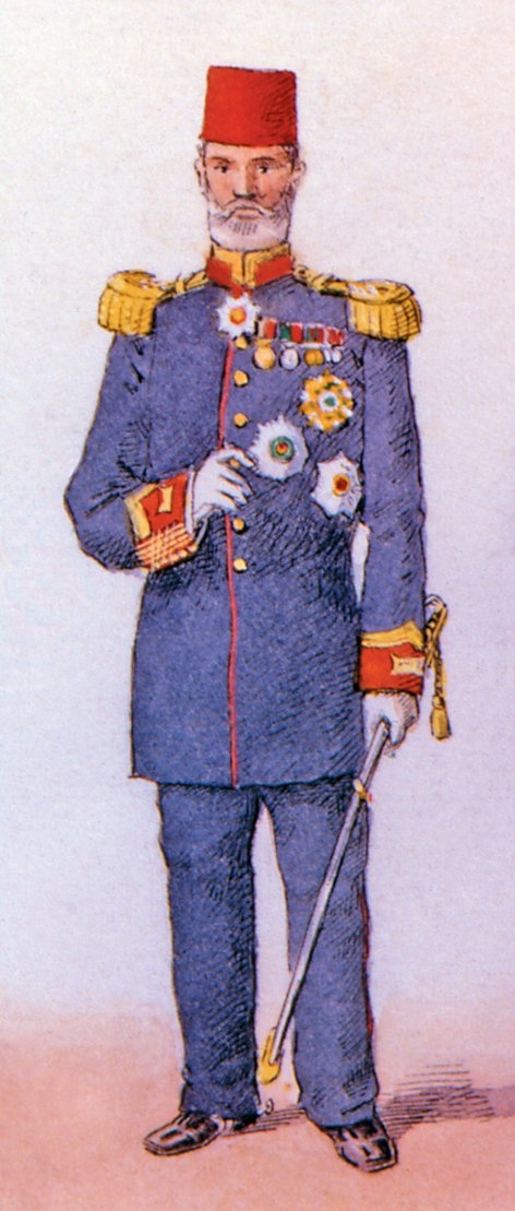 II. Abdülhamid devrine ait müşir kıyafeti (Osmanlı Teşkilât ve Kıyâfet-i Askeriyyesi, İÜ Ktp., TY, nr. 4423)