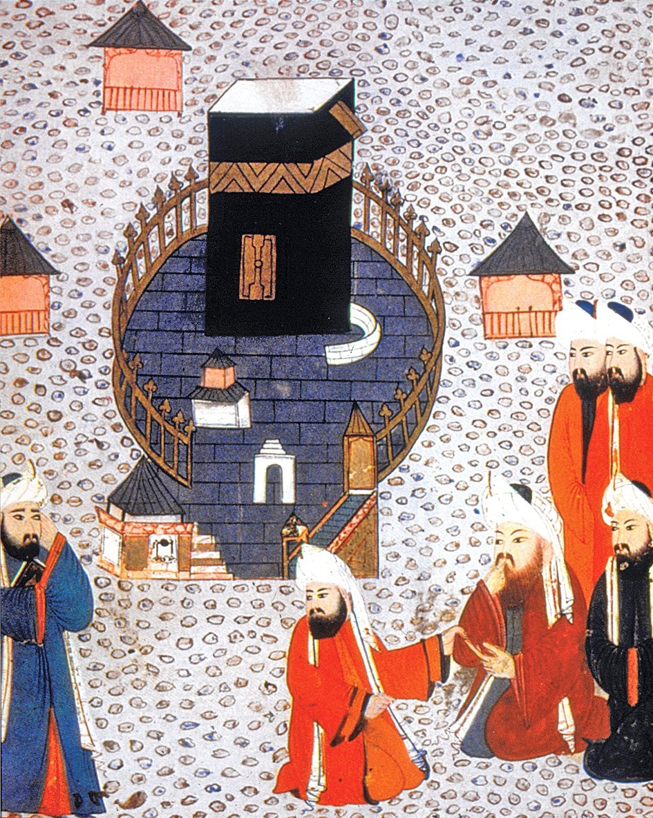 Darîr’in Sîretü’n-nebî adlı eserinde Kâbe minyatürü (TSMK, Hazine, nr. 1222, vr. 189a’dan detay)