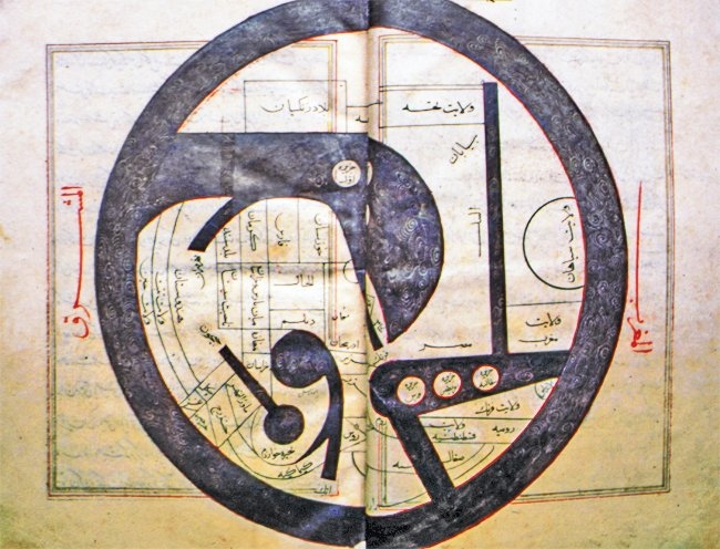 İstahrî’nin Mesâlikü’l-memâlik adlı eserininbir diğer nüshasındaki dünya haritası(TSMK, Revan Köşkü, nr. 1646, vr. 2b-3a)