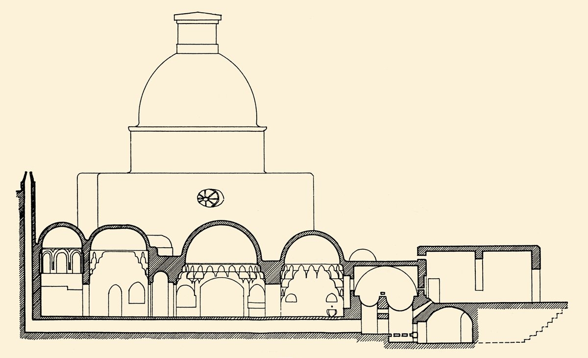 Şam’daki Sinâniyye Hamamı’nın kesiti