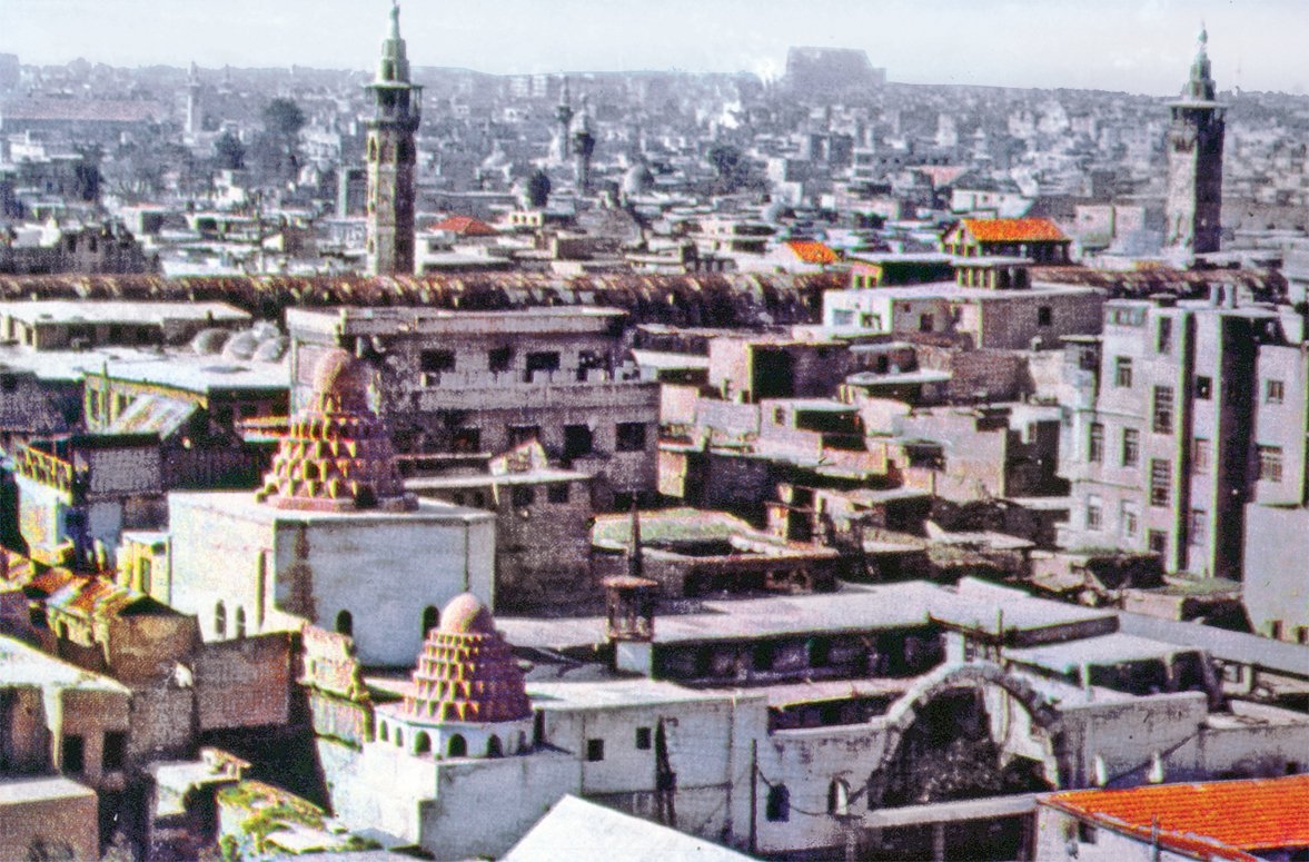 Şam’ın sur içindeki tarihî kesiminden bir görünüş