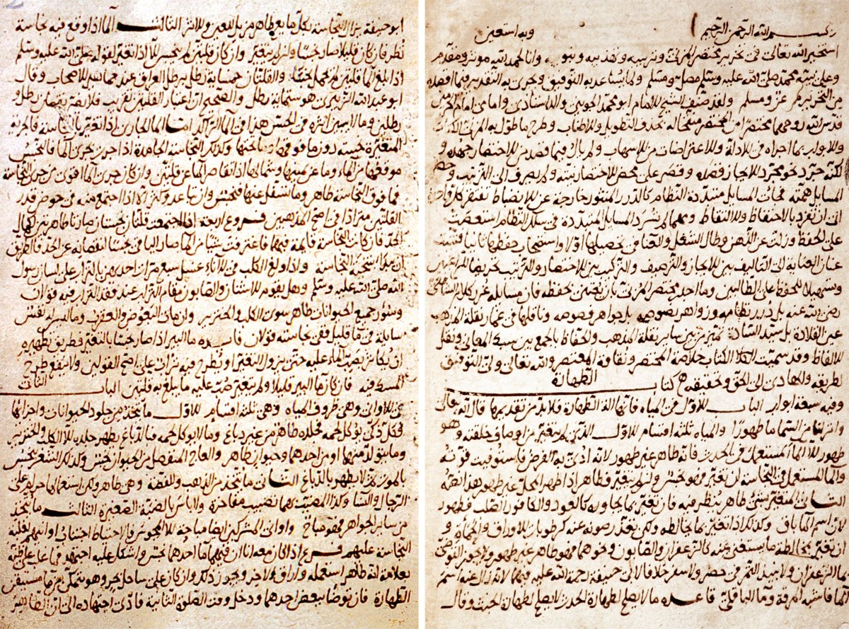 Gazzâlî’nin Ḫulâṣatü’l-Muḫtaṣar ve nuḳāvetü’l-muʿtaṣar adlı eserinin ilk iki sayfası(Süleymaniye Ktp., Yenicami, nr. 442)