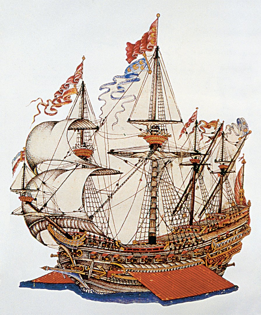 II. Bayezid devrine ait bir göke tasviri(Kâtib Çelebi, Tuhfetü’l-kibâr fî esfâri’l-bihâr, TSMK, Revan Köşkü, nr. 1192, vr. 17a)