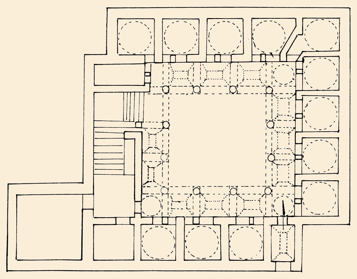 Beşir Ağa Tekkesi’nin planı (Süleyman Aslan’dan)