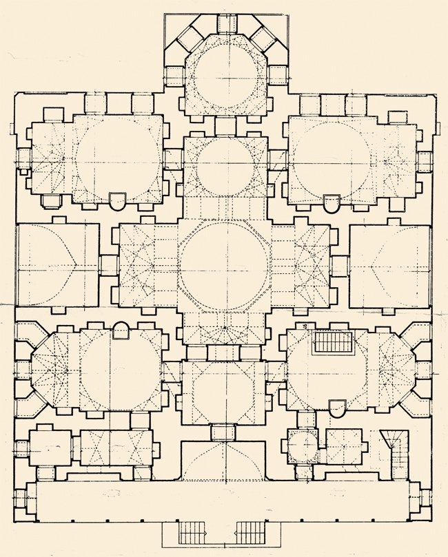 Çinili Köşk’ün planı(Ayverdi, Osmanlı Mi‘mârîsi III-IV, rs. 1056 d-1)