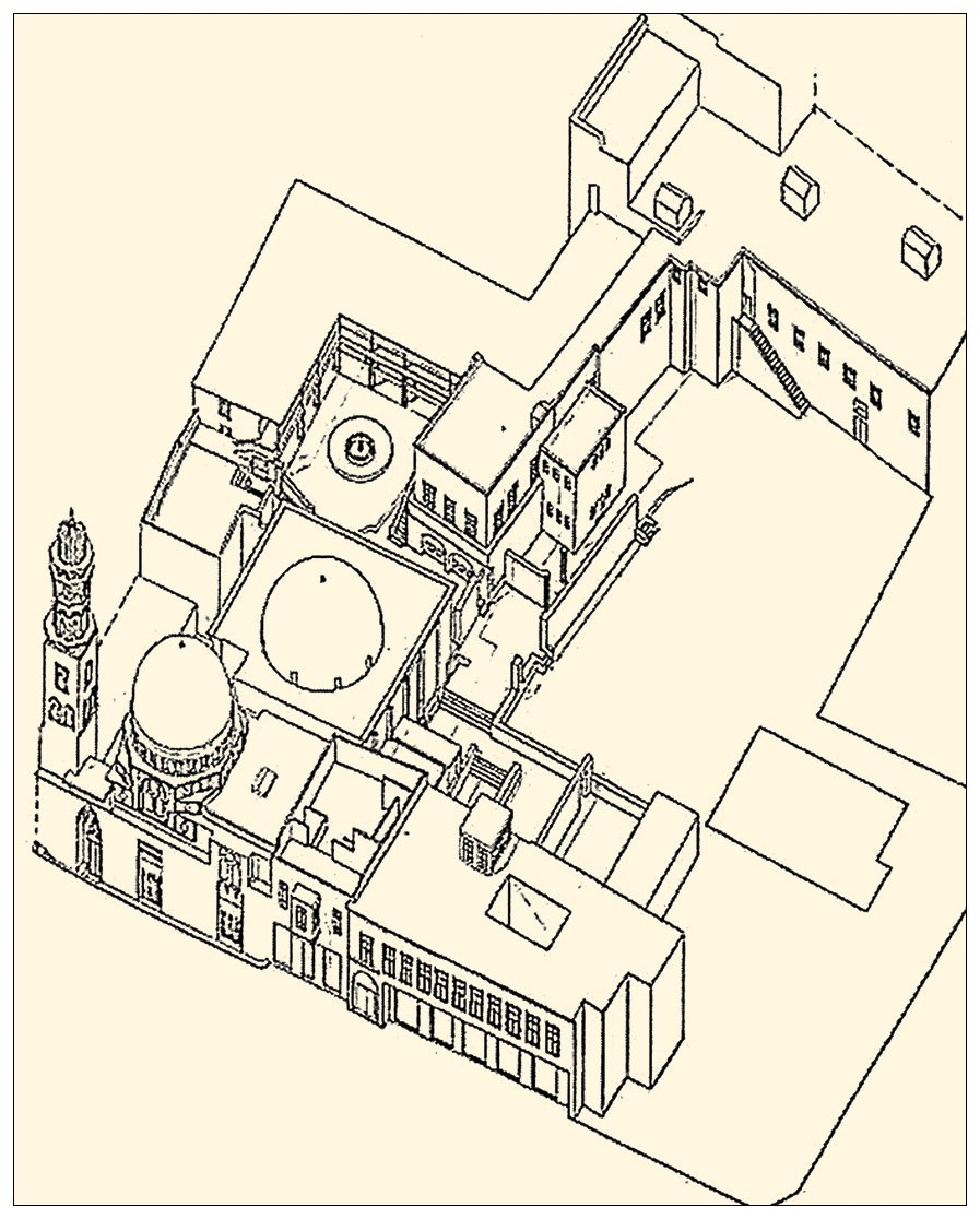 Mısır Mevlevîhânesi’nin izometrik planı