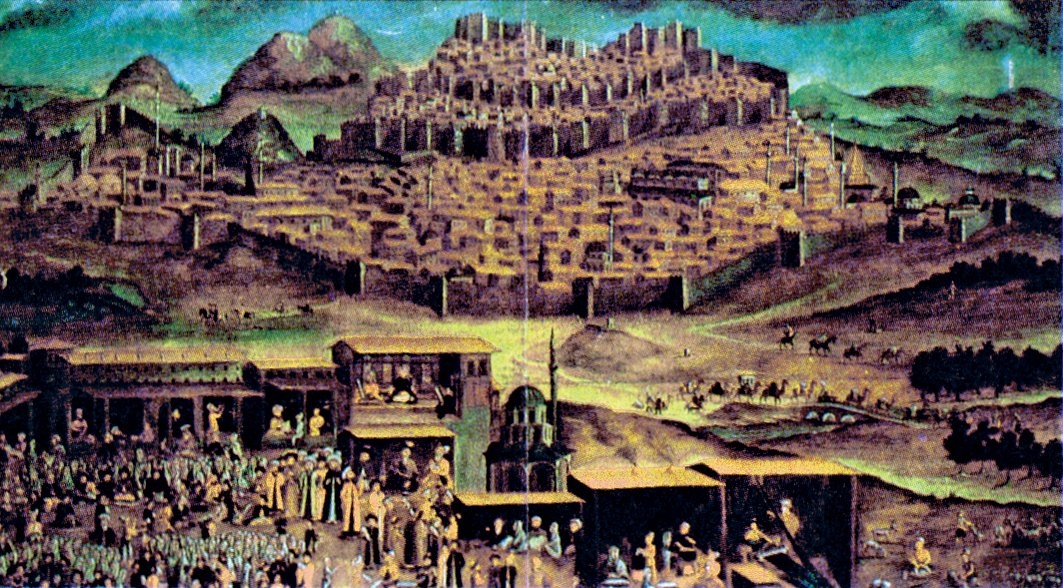 Hollandalı bir ressam tarafından yapılmış XVIII. yüzyıl Ankara’sını gösteren yağlı boya bir tablo (Amsterdam Rijksmuseum)