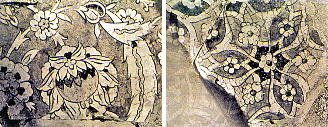 Hüsrev Paşa Külliyesi kazısında bulunan bazı çini örnekleri (Van Müzesi)