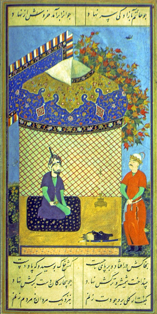 Bostân’dan minyatürlü bir başka sayfa (Türk ve İslâm Eserleri Müzesi, nr. 1919, vr. 54b)