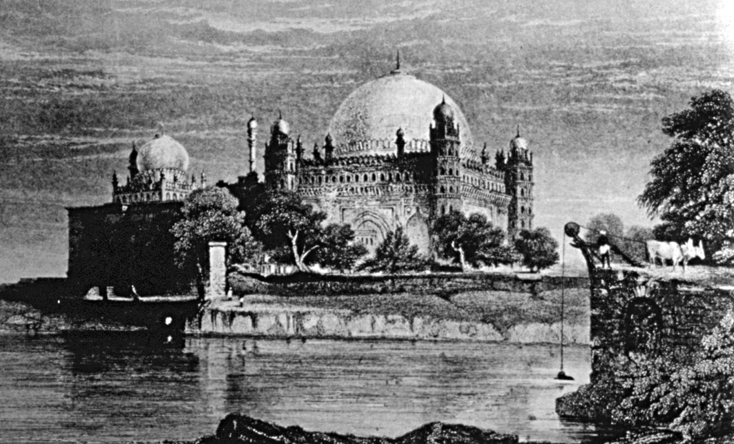 Bîcâpûr’da Muhammed Âdilşâh Türbesi’ninXIX. yüzyılda yapılmış bir gravürü(Islamic Heritage of the Deccan, s. 58)