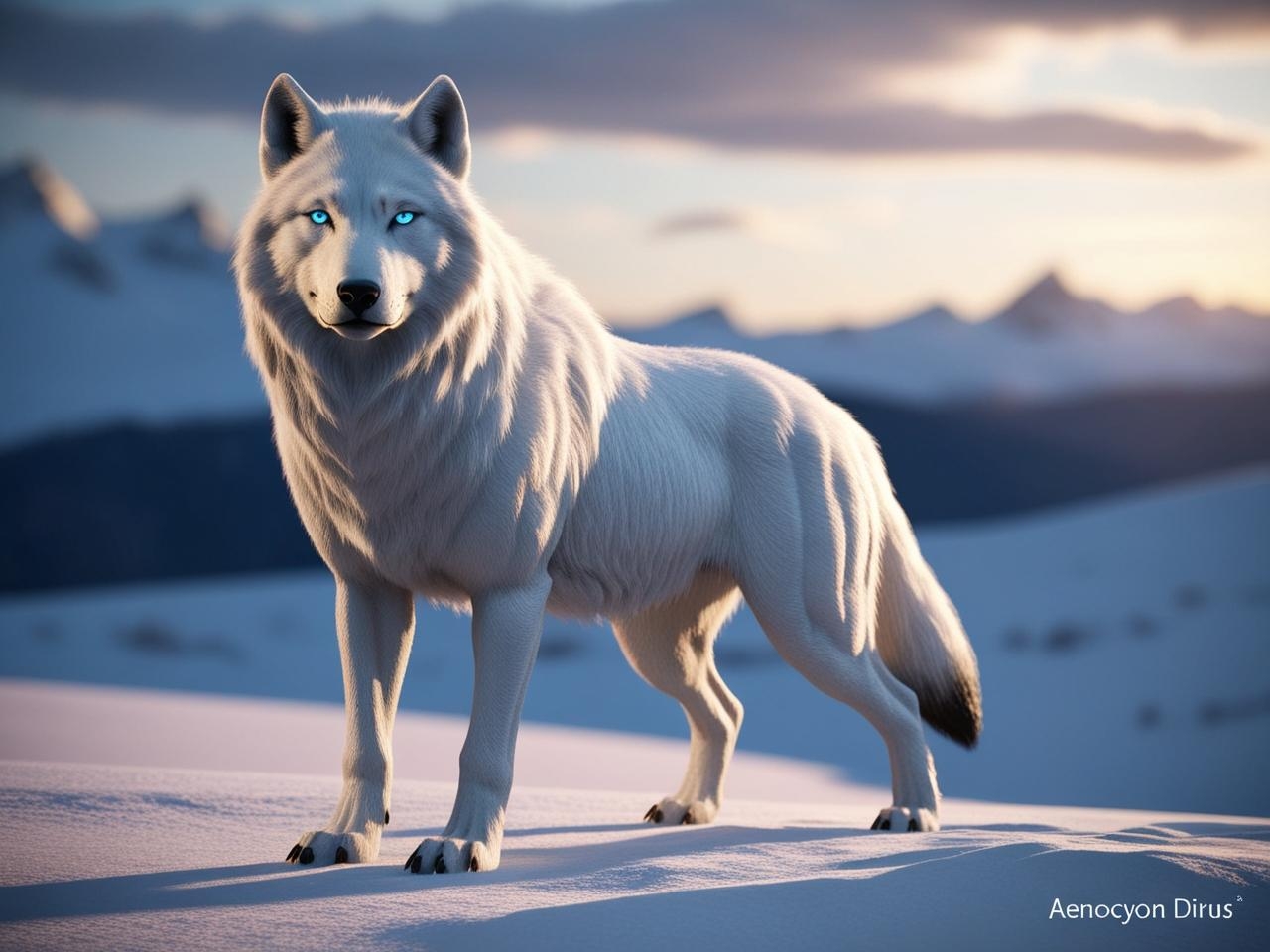 Aenocyon dirus), Pleistosen dönemi Amerika'sında yaşamış, soyu tükenmiş büyük bir yırtıcıdır. Beyaz kurt.jpeg