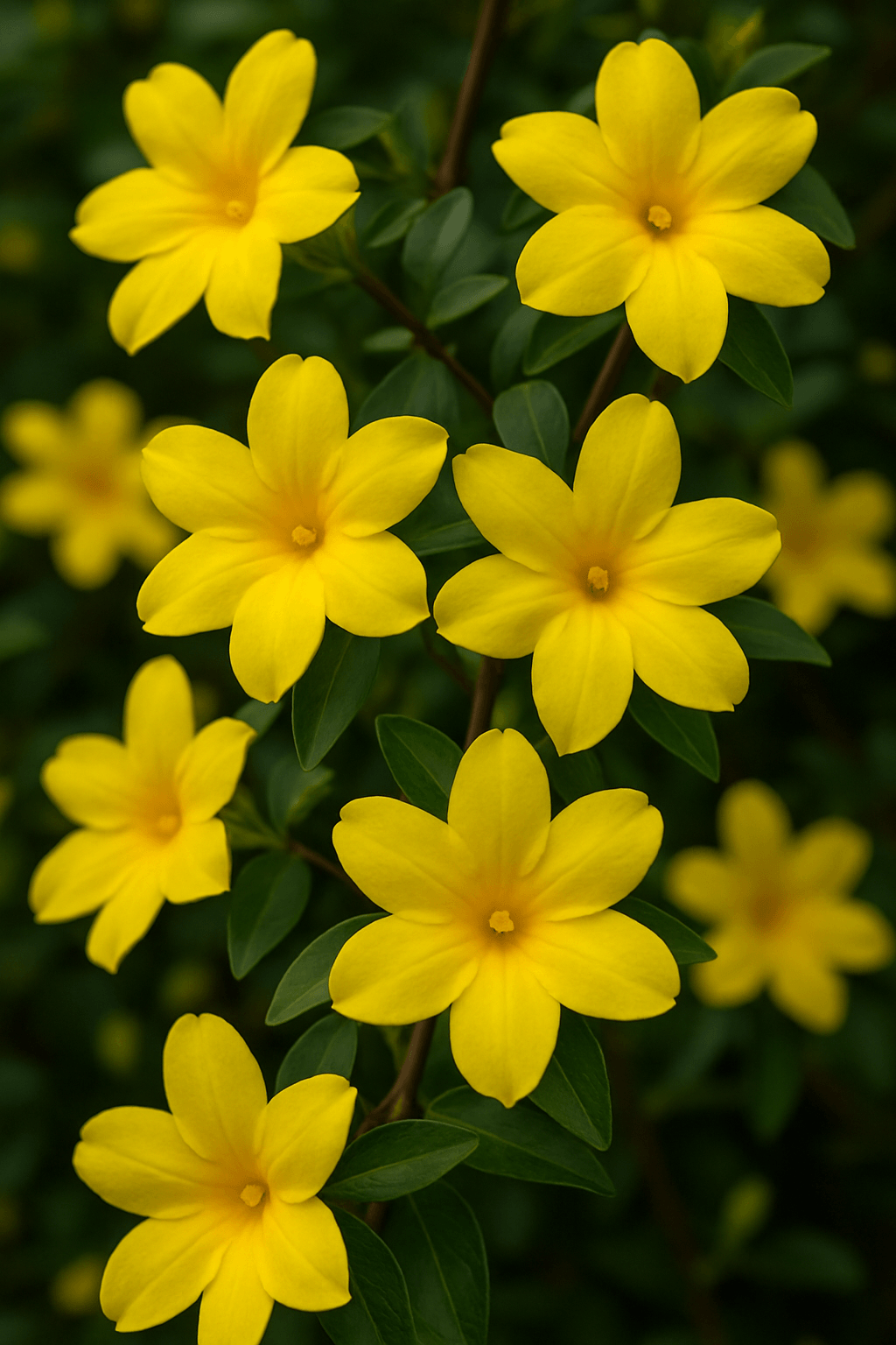 Sarı Yasemin Çiçeği (Jasminum mesnyi)