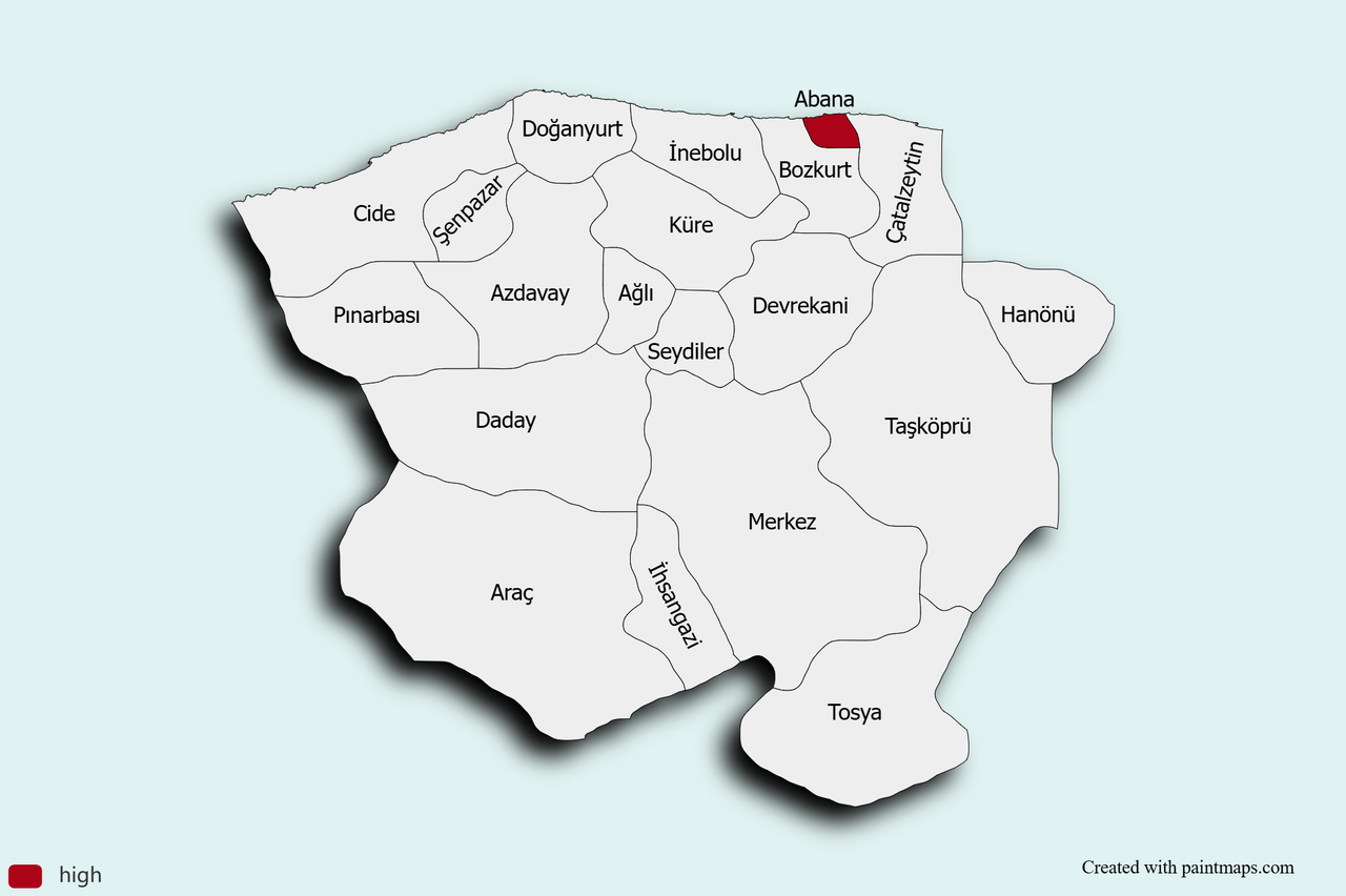 Kastamonu Map Chart.png