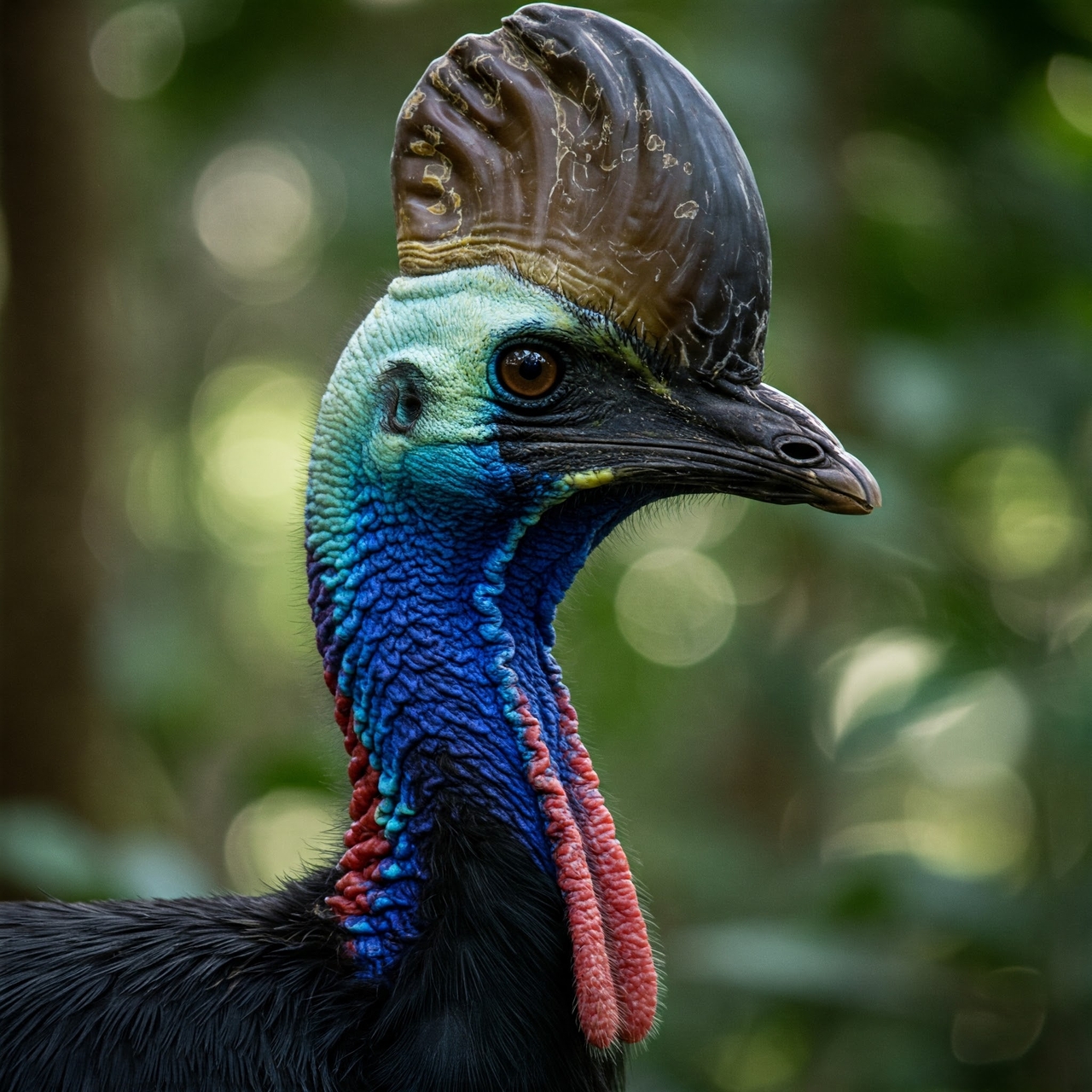 Güney Tepeli Devekuşu (Casuarius Casuarius)