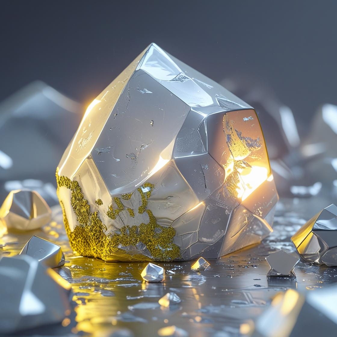 Holmiyum, parlak gümüşi beyaz bir metaldir. Kuru havada nispeten kararlıdır, ancak nemli havada veya yüksek sıcaklıklarda yavaşça oksitlenir ve sarımsı bir oksit tabakası oluşturur. Erime noktası 1472 °C, (1).jpg