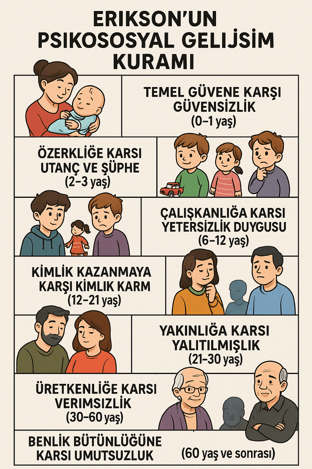 Erikson’un Psikososyal Gelişim Kuramı