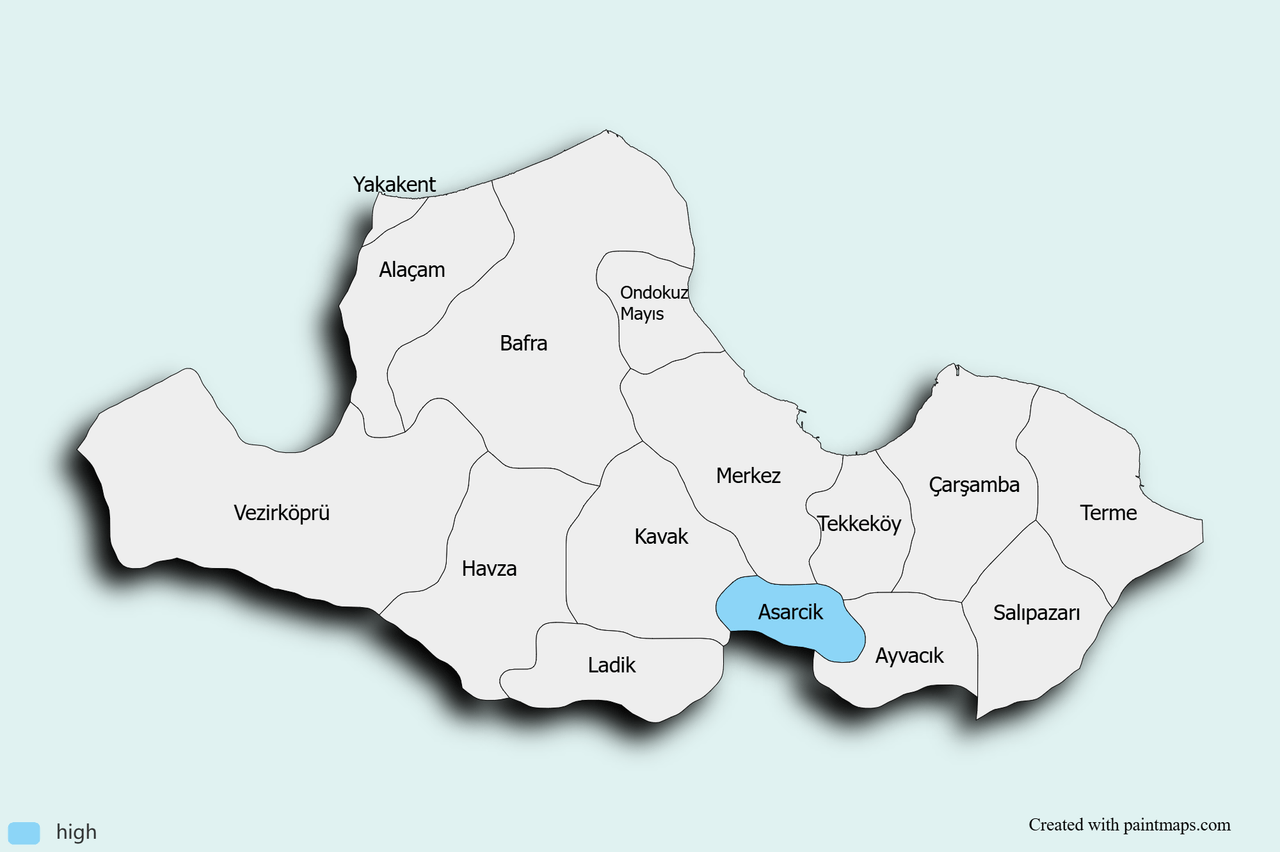 Samsun Map Chart.png