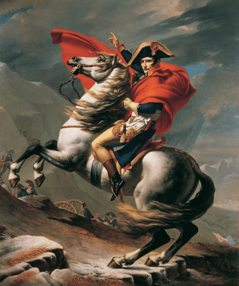 Napoleon Crossing the Alps Painting