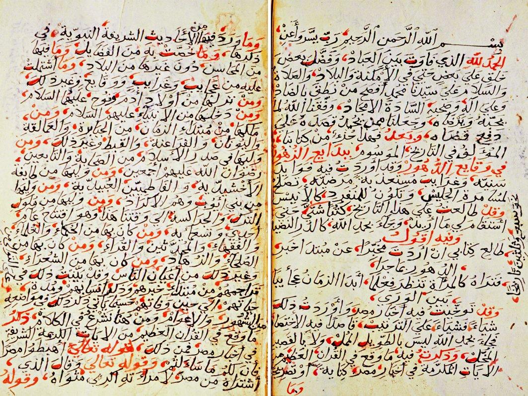 İbn İyâs’ın Bedâʾiʿu’z-zühûr fî veḳāʾiʿi’d-dühûr adlı eserinin IV. cildinin ilk iki sayfası (Süleymaniye Ktp., Fâtih, nr. 4197)
