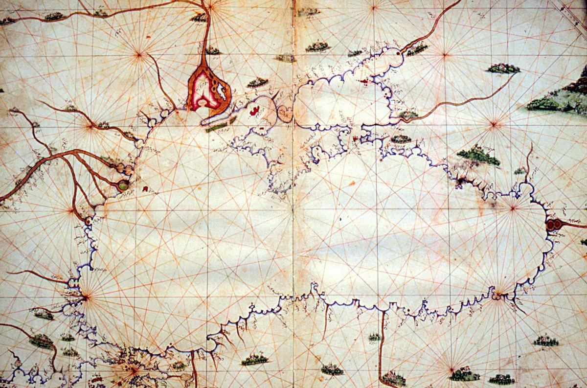 Ali Macar Reis Atlas’ındaki Karadeniz haritası (TSMK, Hazine, nr. 644, vr. 1b-a2)