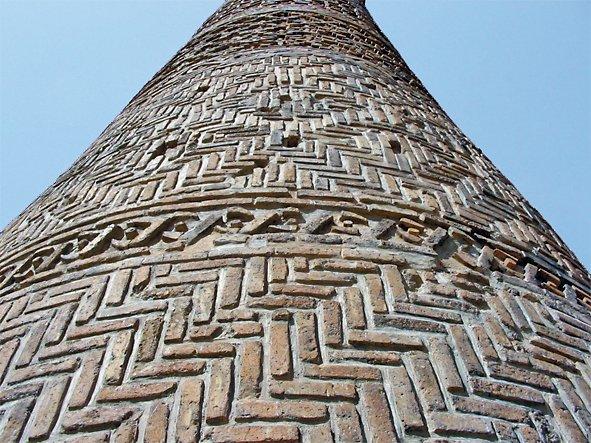 Musul Ulucamii minare gövdesindeki tuğla işçiliğinden bir detay