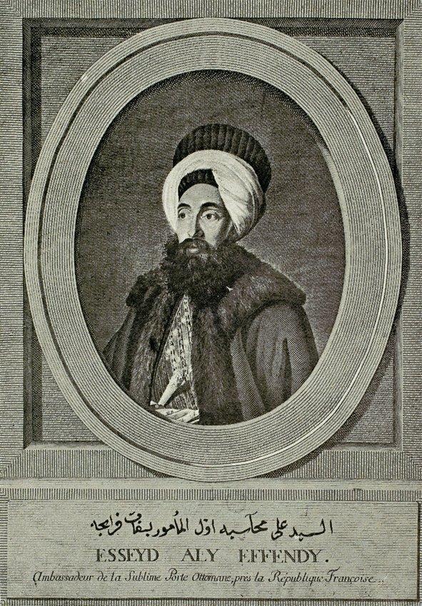 Seyyid Ali Efendi’nin J. Boze tarafından çizilen portresine göre Cathelin tarafından yapılan resmi