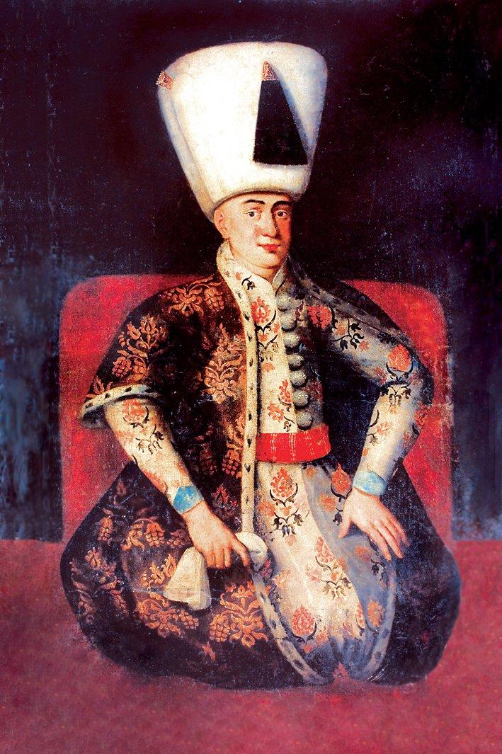 Tahta çıktığı ilk yıllarda IV. Murad’ın tasvir edildiği yağlı boya tablo (TSM, nr. 17/390)